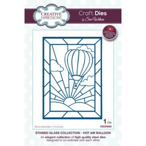 Hot Air Balloon  - Stained Glass  Die Collection CED24005